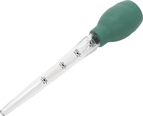 Pipetă din sticlă pentru carne cu mâner din silicon