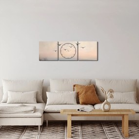 Tablou - Stol de păsări (cu ceas) (90x30 cm)