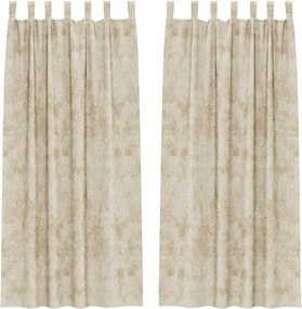 vidaXL Cortine din catifea cu perdele 2 pcs Crem 260 x 140 cm Catifea