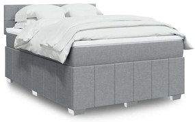 vidaXL Pat continental, gri deschis, 140x200 cm, material textil