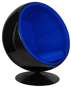 Fotoliu pivotant design exclusivist BALL Black-Blue