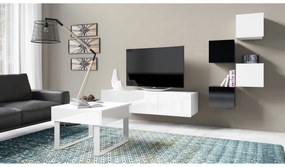 Mobilier living Calabria C21 (Negru + Alb) (fără iluminat). 1051679