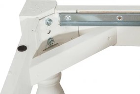 Masa pliabila, L90(180) 90 H80 cm, culoare natur alb antic, Lemn masiv