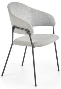 Scaun de bucaterie Derrick, gri/negru