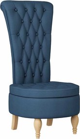 vidaXL Fotoliu slipper albastru 56,5 x 70 x 110 cm țesătură