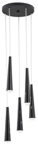 Lustră pe cablu HOLLYWOOD 5xE14/7W/230V neagră Argon 2103