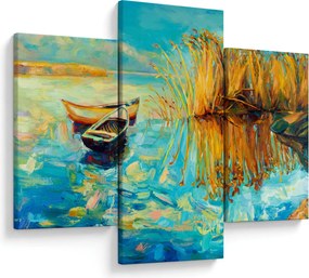 Tablou - Lacul cu bărci (90x60 cm)