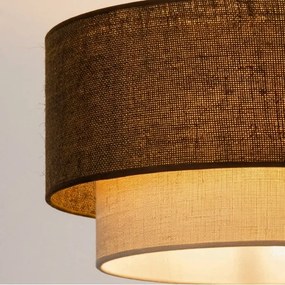 Brilagi - Lustra LED suspendată pe cablu BOHO ECO, 1xE27/10W/230V, Ø 40 cm, maro/crem
