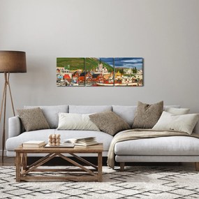 Tablou - Húsavík (cu ceas) (90x30 cm)