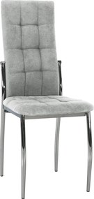Scaun ADORA 2 NEW, gri/crom, stofa clasica/metal, 46x57x99 cm