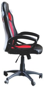 Scaun gamer Basic cu spatar color, Rosu