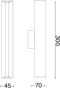 Ideal Lux - Aplică de perete DORICA LED/8,5W/230V neagră