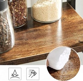 Poliță de depozitare MARGE, maro/negru