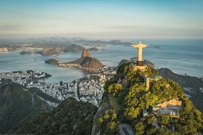 XXL Poster Rio de Janeiro - Christ and Botafogo Bay, (120 x 80 cm)