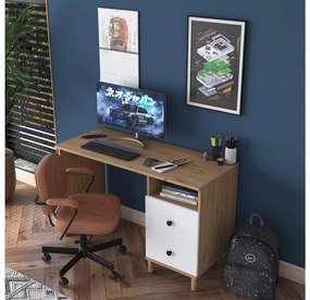 Masă PC Sikine 3 (Nuc + alb) . 1094988