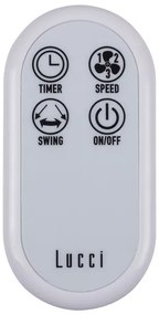 Ventilator de perete Lucci Air 213128EU BREEZE 55W/230V alb + telecomandă