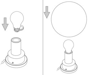 Ideal Lux - Sticlă de schimb universală MAPA pentru dulie E27, Ø 20 cm, albă