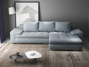 Colțar extensibil dumonde cu ladă de depozitare si sezut confortabil din spuma high-density, Leonardo Zoom Grey 260x185 cm II