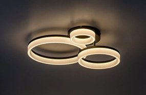 Plafoniera LED design geometric circular Amilia negru