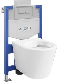 Mexen set WC încastrat cadru Felix XS-U cu vas de toaletă  Rico, Albă - 6853372XX00