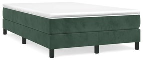 3269680 vidaXL Pat box spring cu saltea, verde închis, 120x190 cm, catifea