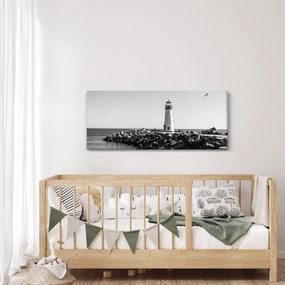 Tablou - Far de pe coastă, Santa Cruz, California (120x50 cm)