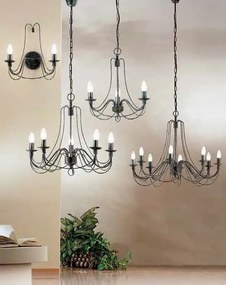 Lampadar design rustic cu 3 brate Vela, Antik