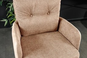 Scaun de bar pivotant BIG GEORGE sampanie bej