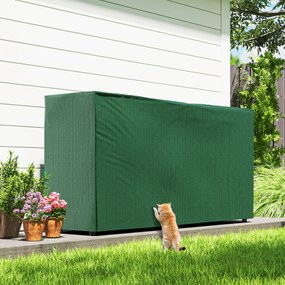 Outsunny Suport pentru lemne exterior, adăpost pentru lemne, cu husă din PE, bază ridicată, pentru exterior, 200 x 36 x 99 cm, metal, negru | Aosom Romania