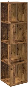 vidaXL Dulap de colț, Lemn vechi, 33x33x132 cm, PAL