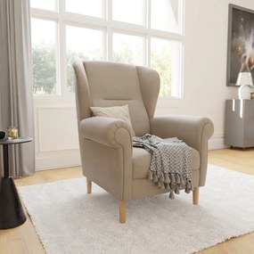 Fotoliu maro deschis wing Swan – Ropez