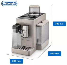 Espressor automat DeLonghi Rivelia Sand Beige EXAM440.55.BG, 1450W, 19 bar, 1.4l, Touchscreen TFT, Twin Shot, Boabe de cafea, LatteCrema Hot, 17 bauturi, Bej