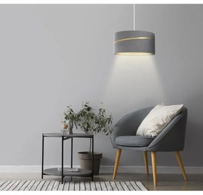 Lustră pe cablu SWING 1xE27/60W/230V gri/auriu