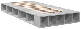 3280527 vidaXL Cadru de pat, gri beton, 90x190 cm, lemn prelucrat