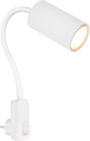 Globo 57911DPW - Spot de perete cu priză ROBBY 1xGU10/35W/230V, alb