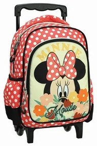 Disney Minnie Floral rucsac de grădiniță cu roți, geantă 30 cm