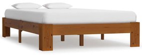 283288 vidaXL Cadru de pat, maro deschis, 120 x 200 cm, lemn masiv de pin