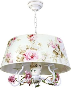 BRILAGI - Lustru suspendat pe lanț FLORENCE 5xE14/40W/230V alb/roz