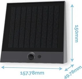 Viking - Lampă LED solară de perete reglabilă cu senzor LED/2W/3,7V IP54 4000K