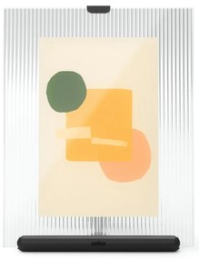 Ramă foto neagră cu picior de susținere din sticlă 16x20 cm Flute – Umbra