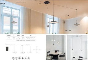 Lustra cu 4 pendule LED design tehnic ORION MA-7307