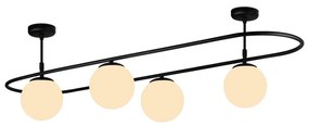 Lustră Squid Lighting Elips, lungime 124 cm, negru