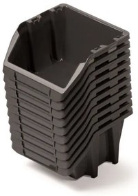 Set de 10 cutii de depozitare fiecare 18,7 x 15,8 x 11,4 cm, negru
