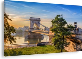 Tablou - Pod peste râu, Budapesta, Ungaria (90x60 cm)