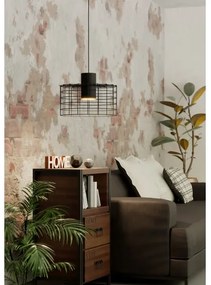 Lustră pe cablu MILLIGAN 1xE27/40W/230V d. 38 cm neagră Eglo 43627