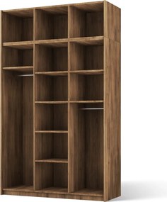 Dulap Bregma III cu uși batante și extensie superioară – 3 uși – 148x58x250 cm – Stejar Artisan – Varianta 2
