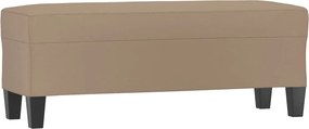 vidaXL Bancă, cappuccino , 100x35x41 cm, piele ecologică