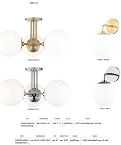 Aplica de perete design modern STELLA nichel lucios