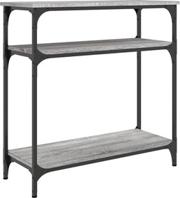 vidaXL Măsuță consolă, gri sonoma, 75x29x75 cm, lemn prelucrat