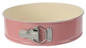 Forma patiserie Springfield, detasabila, roz, otel carbon, interior ceramica, 24 x H7 cm